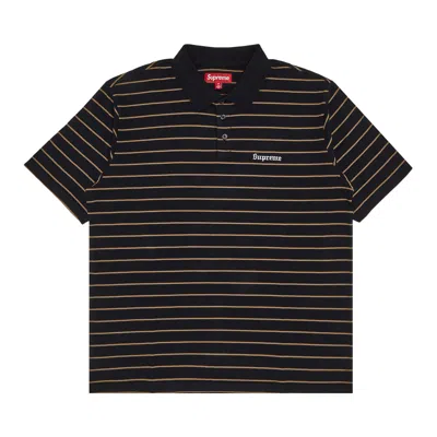 Pre-owned Supreme X Melvins Stripe Short-sleeve Polo 'black'