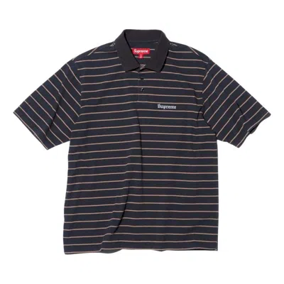 Supreme X Melvins Stripe S/s Polo 'black White'