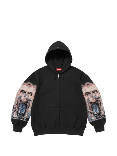 Supreme X Michael Jackson Grapic-print Hoodie In Black