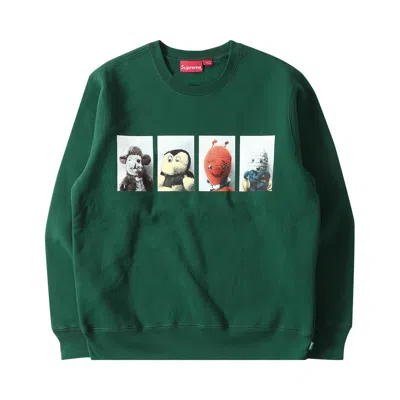 Pre-owned Supreme X Mike Kelley Ahh...youth! Crewneck Sweatshirt 'dark Green' | Men's Size M