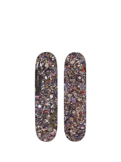 Supreme X Mike Kelley Graphic-print Skateboard In Brown