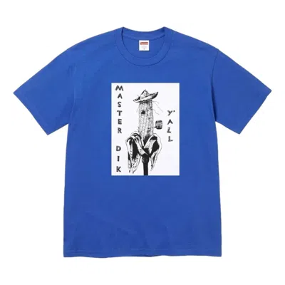 Supreme X Mike Kelley Graphic-print T-shirt In Blue