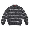 Supreme X Missoni Zip L/s Polo 'grey White' In Gray