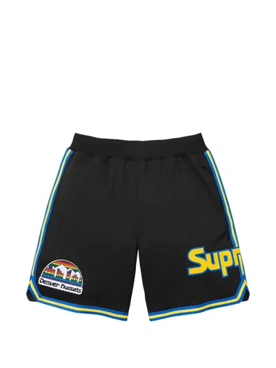 Supreme X Mitchell & Ness Logo-print Shorts In Black
