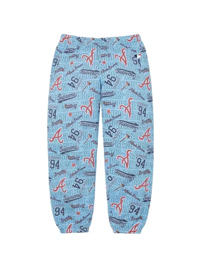 Supreme X Mitchell & Ness Logo-print Track Pants In Blue