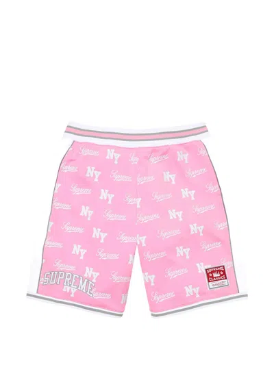 Supreme X Mitchell & Ness Ss26 Monogram Basketball Short 'pink'