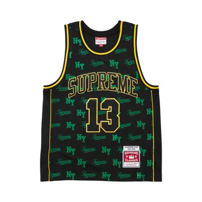 Pre-owned Supreme X Mitchell & Ness Monogram Jersey 'black' | Men's Size Xl