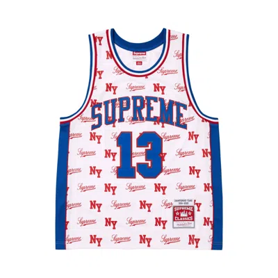 Pre-owned Supreme X Mitchell & Ness Monogram Jersey 'white' | Men's Size S
