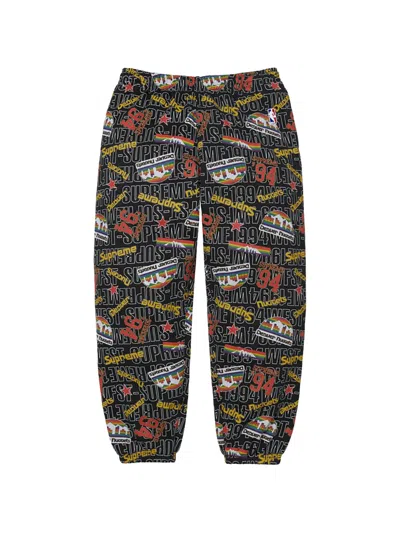 Supreme X Mitchell & Ness Nba Logo-print Track Pants In Multi