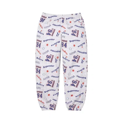 Pre-owned Supreme X Mitchell & Ness Teams Sweatpant 'ash Grey' | Men's Size L In Gray