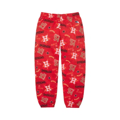Pre-owned Supreme X Mitchell & Ness Teams Sweatpant 'red' | Men's Size L
