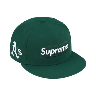Pre-owned Supreme X Mlb Teams Box Logo New Era 'dark Green Oakland A's' | Men's Size 7.5