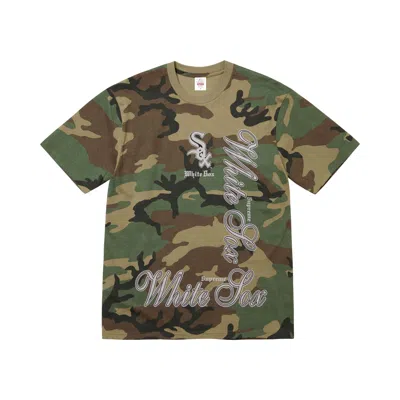 Pre-owned Supreme X Mlb Teams Tee 'woodland Camo' | Green | Men's Size Xxl