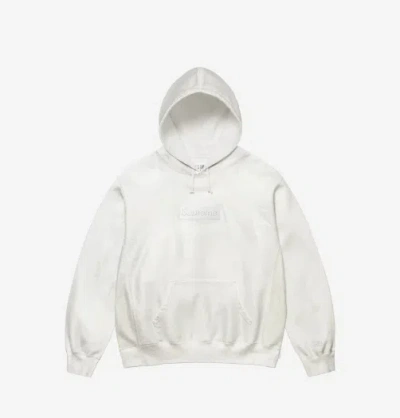 Pre-owned Supreme X Mm6 Maison Margiela Foil Box Logo Hooded Sweatshirt White - 24ss
