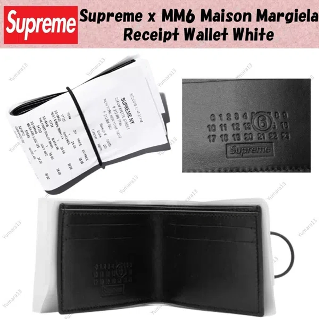 Pre-owned Supreme X Mm6 Maison Margiela Receipt Wallet White Pre-owned Supreme X Mm6 Maison Margiela Receipt Wallet White