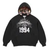 Supreme X Mm6 Maison Margiela Zip Up Hooded Sweatshirt 'black White'
