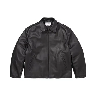 Pre-owned Supreme X Mm6 Maison Margiela/schott Eagle Leather Jacket 'black' | Men's Size L