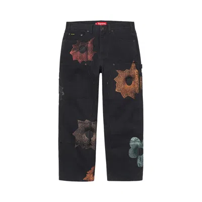 Pre-owned Supreme X Nate Lowman Double Knee Painter Pant 'black'