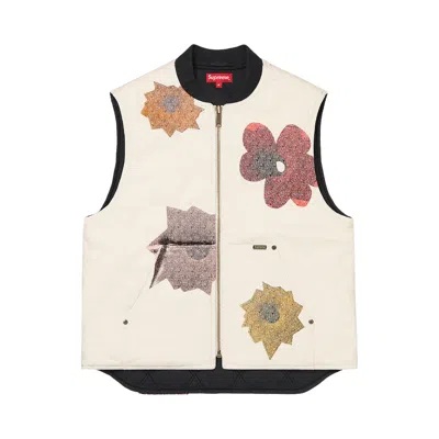Pre-owned Supreme X Nate Lowman Work Vest 'natural' | Cream | Men's Size Xl