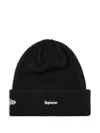 Supreme X New Era $ Logo-patch Beanie In 黑色