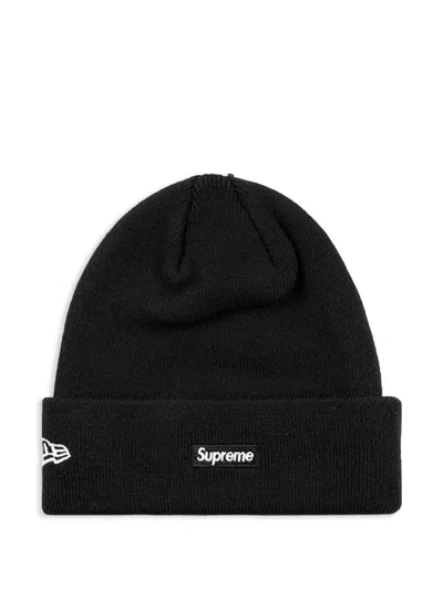Supreme X New Era $ Logo-patch Beanie In 黑色