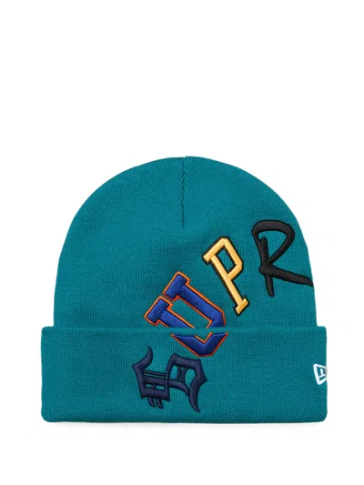 Supreme X New Era Arc Beanie Hat In Blue