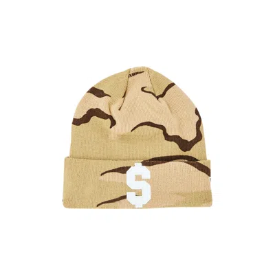 Pre-owned Supreme X New Era $ Beanie 'desert Camo' In Tan