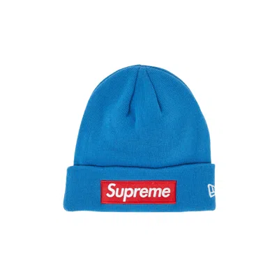 Pre-owned Supreme X New Era Box Logo Beanie 'blue'