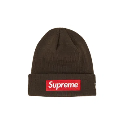 Pre-owned Supreme X New Era Box Logo Beanie 'brown'