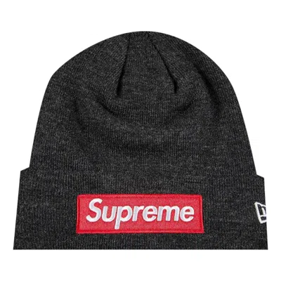 Supreme X New Era Box Logo Beanie 'charcoal' In Multi