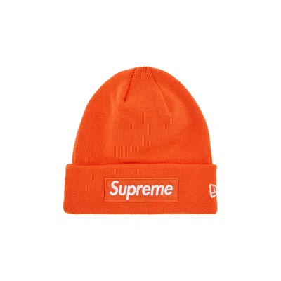 Pre-owned Supreme X New Era Box Logo Beanie 'dark Orange'