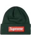 Supreme X New Era Box Logo Beanie In Green