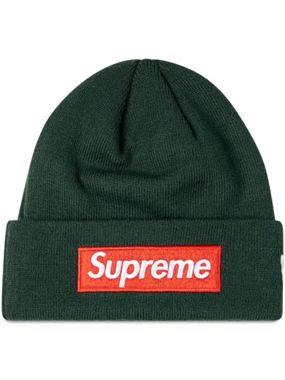 Supreme X New Era Box Logo Beanie In Green