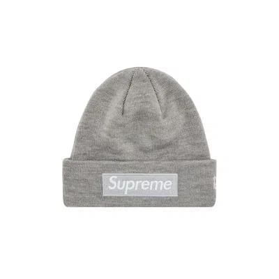 Pre-owned Supreme X New Era Box Logo Beanie 'heather Grey'