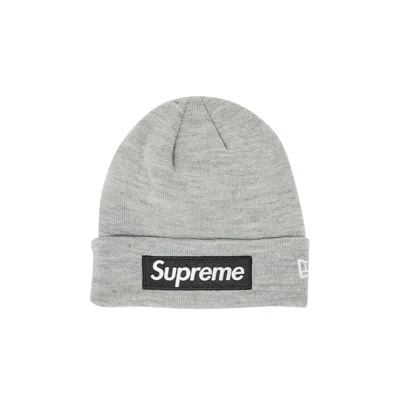 Pre-owned Supreme X New Era Box Logo Beanie 'heather Grey'