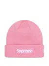 Supreme X New Era® Box Logo Beanie In Pink