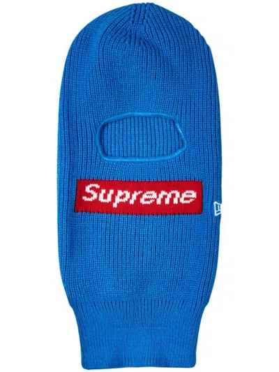 Supreme X New Era Box Logo Balaclava In Blue