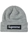 Supreme X New Era Box Logo Beanie In Grey