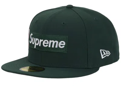 Pre-owned Supreme X New Era Breast Cancer Awareness Box Logo Fitted Hat In Green