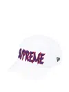 Supreme X New Era Embroidery Cap In White