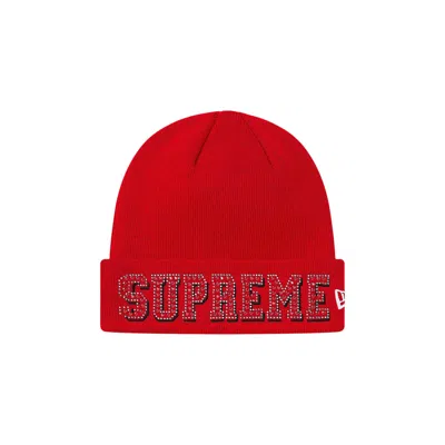 Pre-owned Supreme X New Era Gems Beanie 'red' | Men's Size Onesize