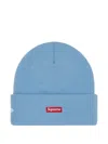 Supreme X New Era Logo Beanie Hat In Blue
