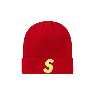 Pre-owned Supreme X New Era Logo Beanie 'red' | Men's Size Onesize