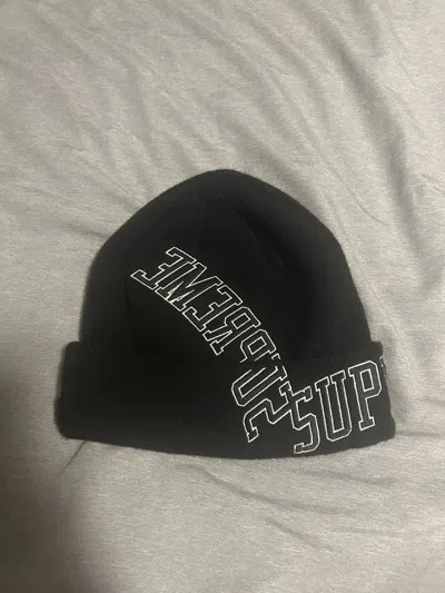 Pre-owned Supreme X New Era Logo Multi Arc Beanie In Black
