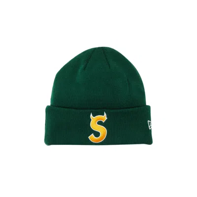 Pre-owned Supreme X New Era S Logo Beanie 'dark Green'