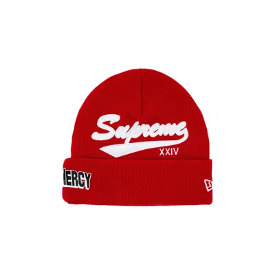 Pre-owned Supreme X New Era Salvation Beanie 'red'