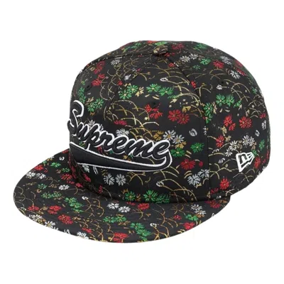 Supreme X New Era Ss26 Floral Jacquard Cap 'black'