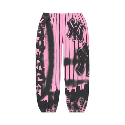 Pre-owned Supreme X New York Yankees Airbrush Sweatpant 'pink' | Men's Size M