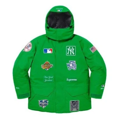Supreme X New York Yankees Gore-tex 700-fill Down Jacket 'green White'
