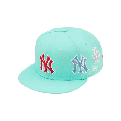Pre-owned Supreme X New York Yankees Kanji New Era 'light Aqua' | Blue | Men's Size 7.25